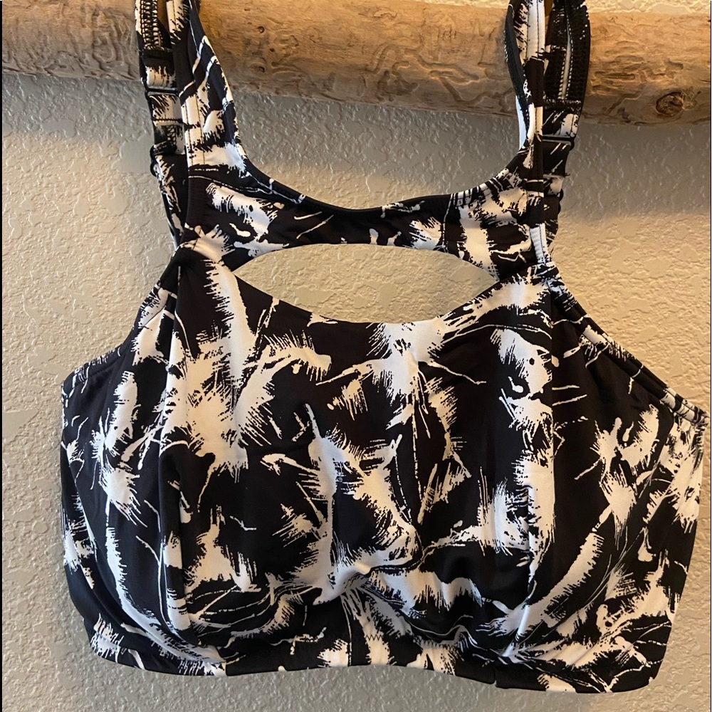 Freya palm haze swim high neck bikini top